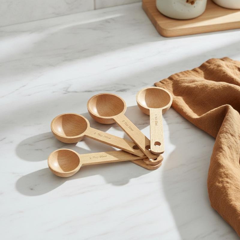 Kitchen Gadgets To Gift - Cucchiaio Dosatore in Legno 7.5-45ML Portatile